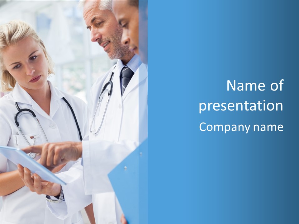 Tablet Female Male PowerPoint Template