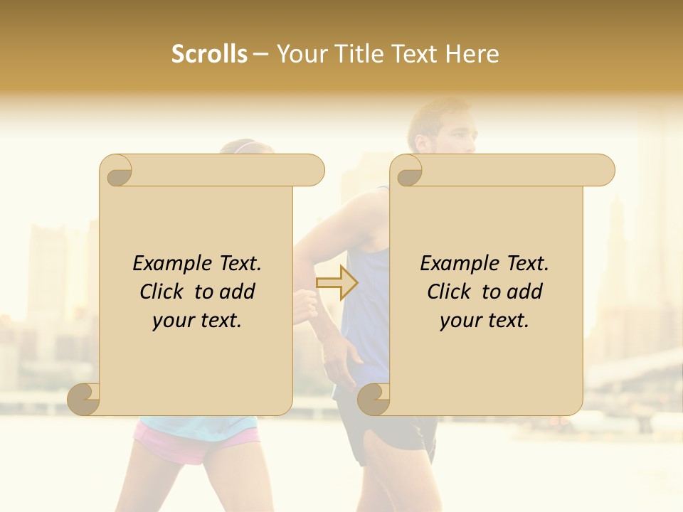 Two Fitness Fit PowerPoint Template