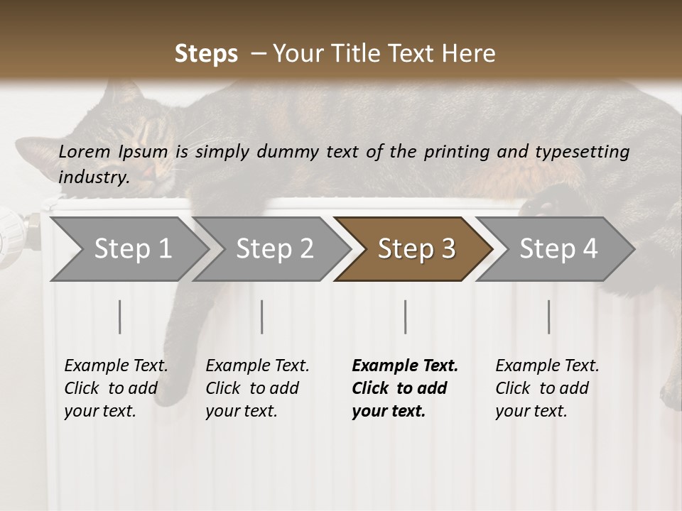 Relaxation Multi Colored Sleeping Cat PowerPoint Template