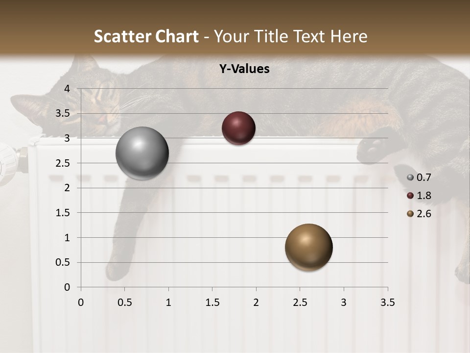 Relaxation Multi Colored Sleeping Cat PowerPoint Template