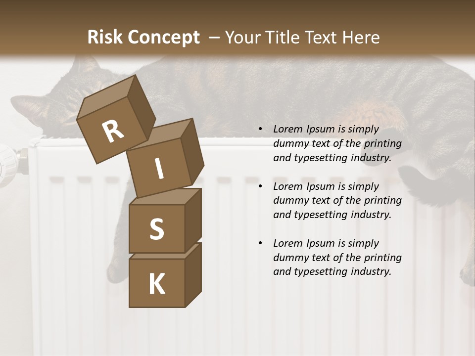 Relaxation Multi Colored Sleeping Cat PowerPoint Template