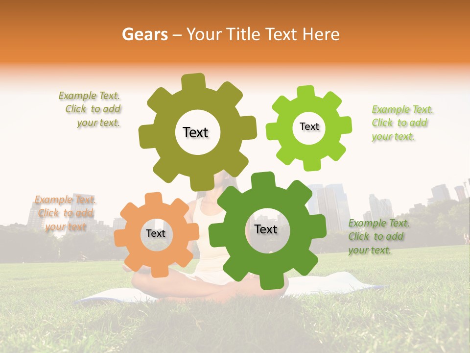 Mixed Race Position Balance PowerPoint Template