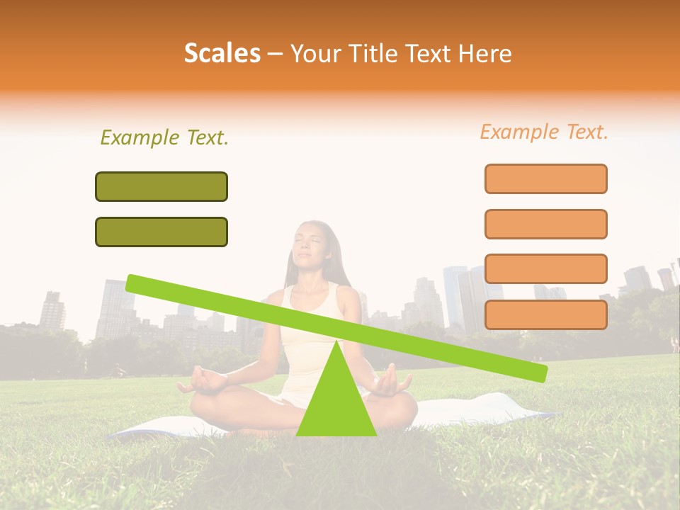 Mixed Race Position Balance PowerPoint Template