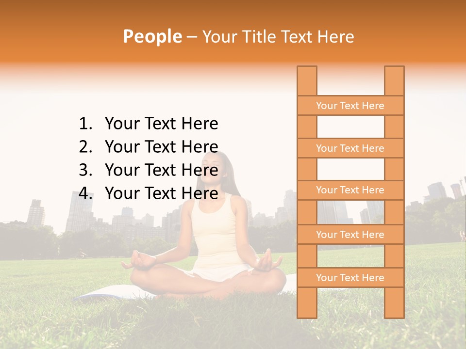 Mixed Race Position Balance PowerPoint Template