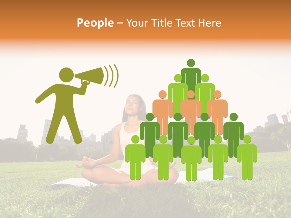 Mixed Race Position Balance PowerPoint Template