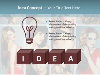 Eyeshadow Long Makeup PowerPoint Template