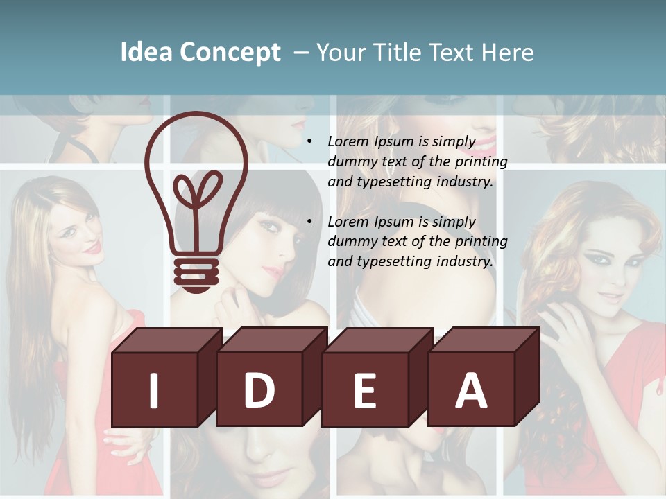 Eyeshadow Long Makeup PowerPoint Template