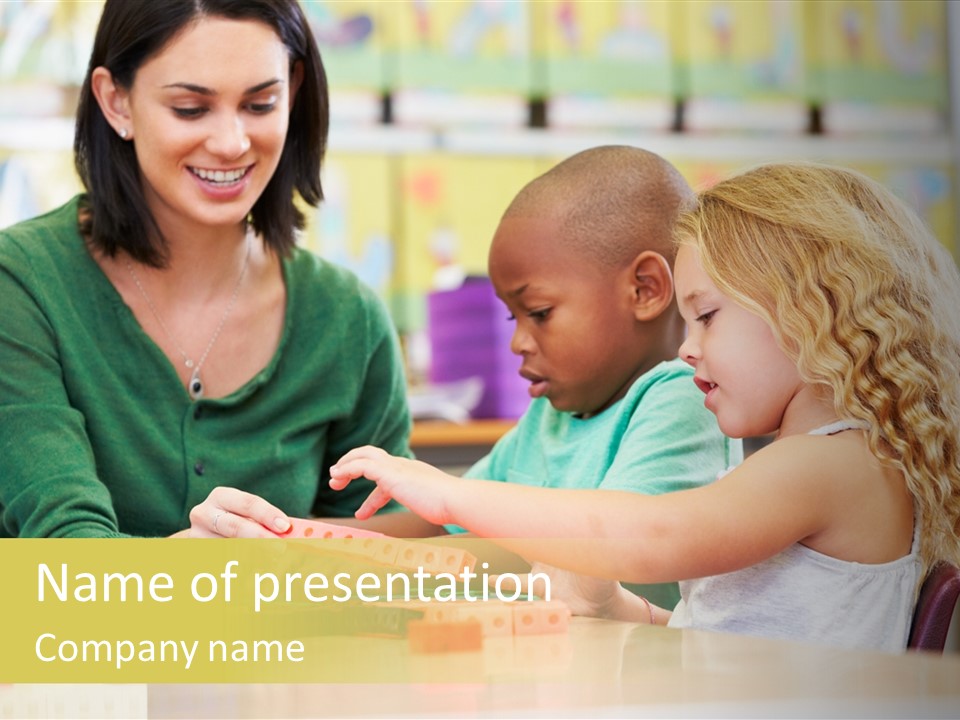 Schoolchildren Education Children PowerPoint Template