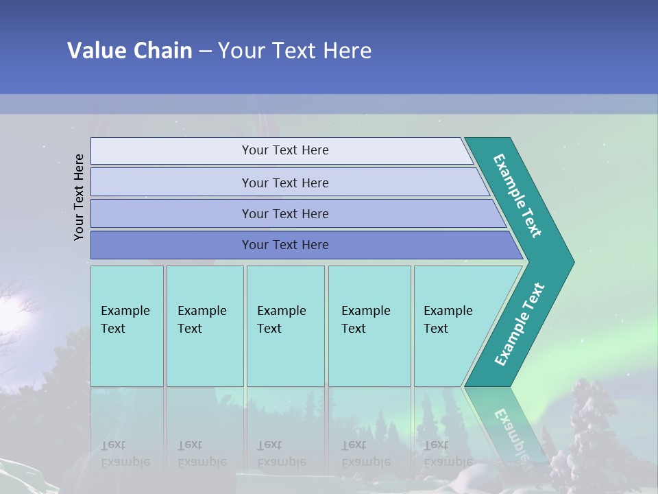 Celestial Odocoileus Aurora Borealis PowerPoint Template