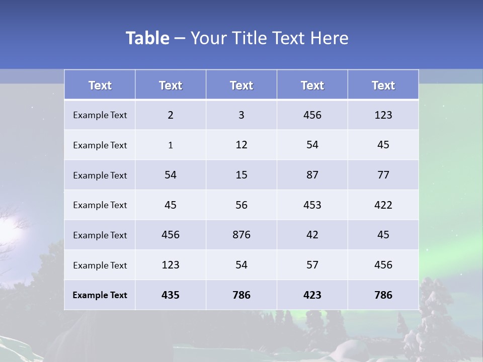 Celestial Odocoileus Aurora Borealis PowerPoint Template