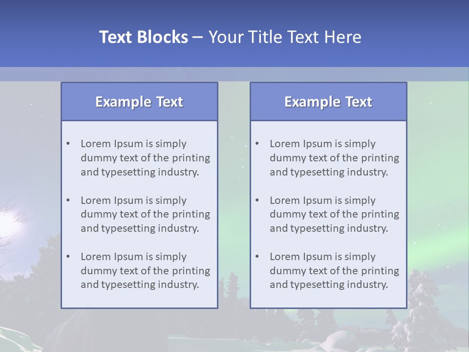 Celestial Odocoileus Aurora Borealis PowerPoint Template