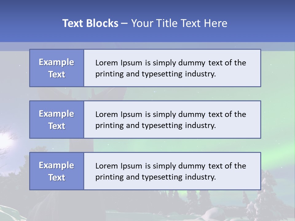 Celestial Odocoileus Aurora Borealis PowerPoint Template