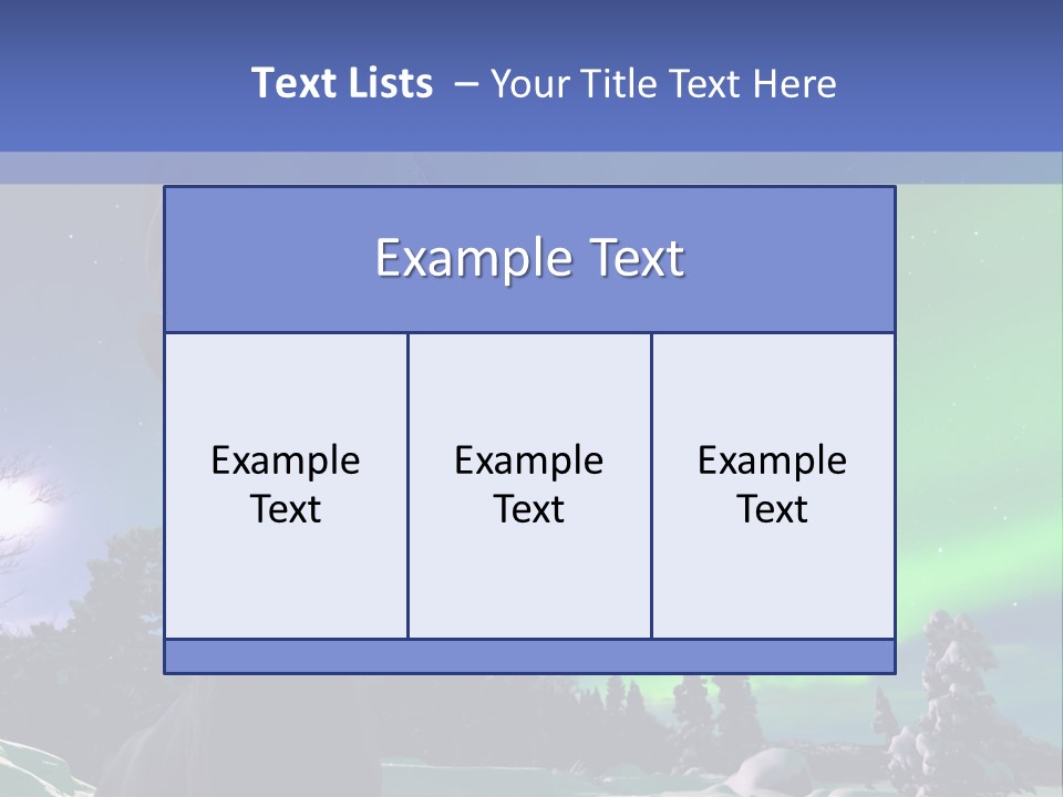 Celestial Odocoileus Aurora Borealis PowerPoint Template