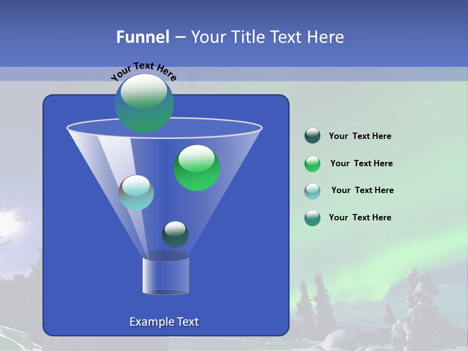 Celestial Odocoileus Aurora Borealis PowerPoint Template