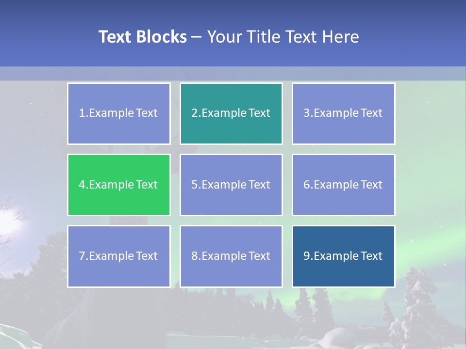 Celestial Odocoileus Aurora Borealis PowerPoint Template