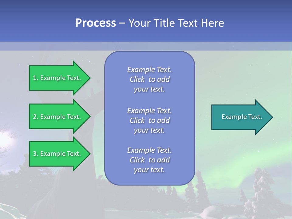 Celestial Odocoileus Aurora Borealis PowerPoint Template