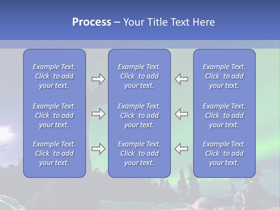Celestial Odocoileus Aurora Borealis PowerPoint Template