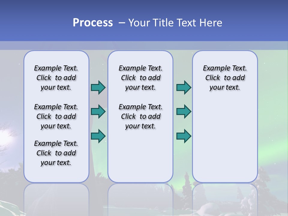 Celestial Odocoileus Aurora Borealis PowerPoint Template