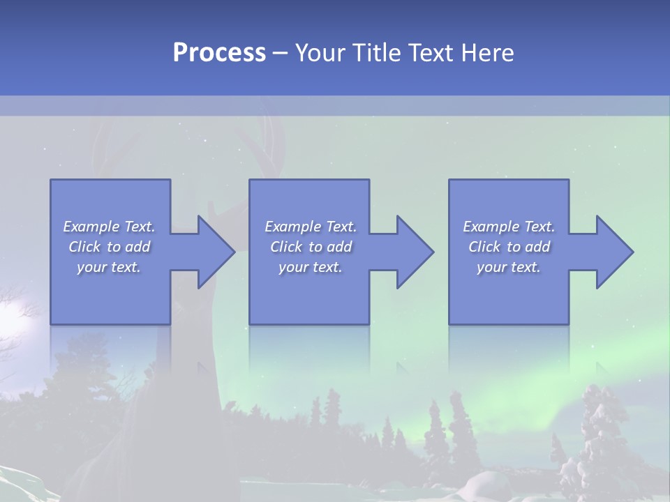Celestial Odocoileus Aurora Borealis PowerPoint Template