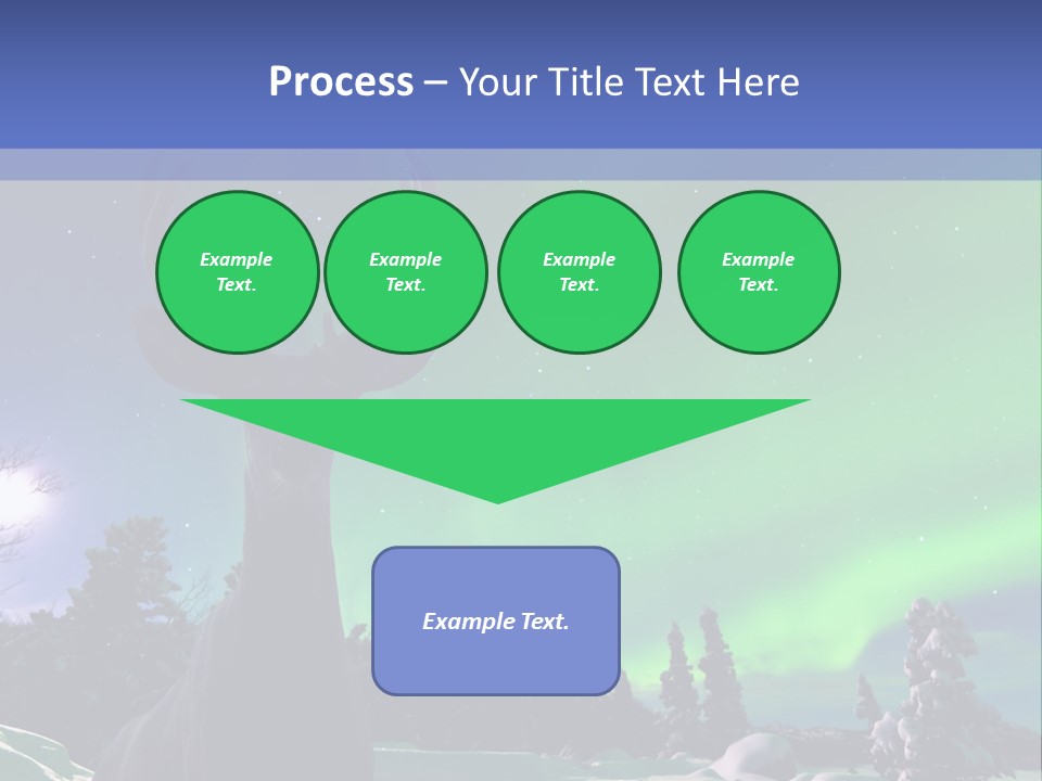 Celestial Odocoileus Aurora Borealis PowerPoint Template