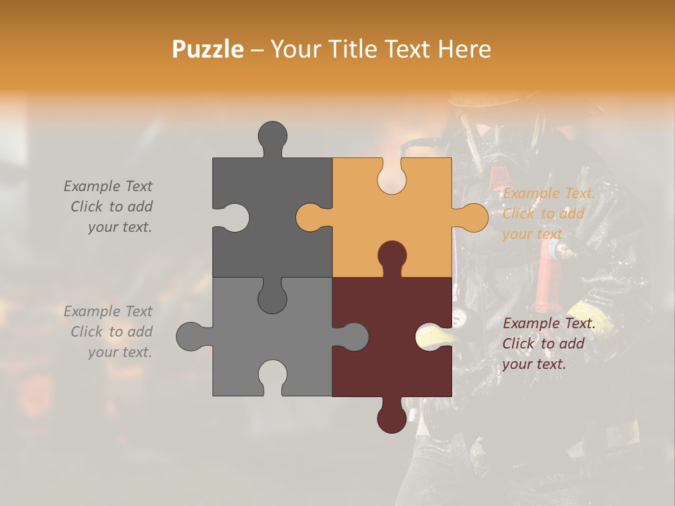 Damaged Clothing House PowerPoint Template