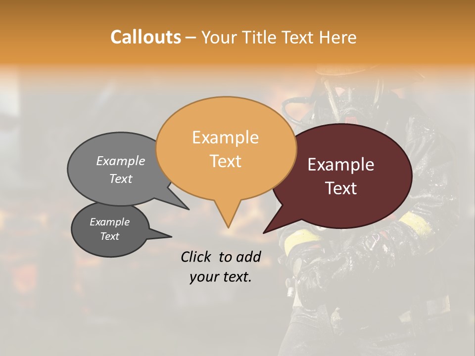 Damaged Clothing House PowerPoint Template