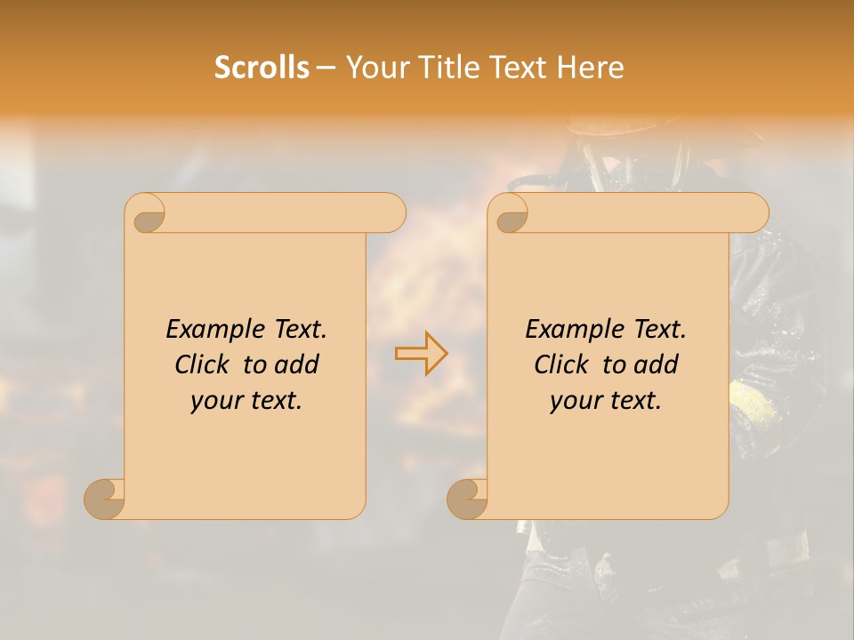 Damaged Clothing House PowerPoint Template