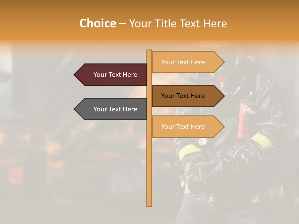 Damaged Clothing House PowerPoint Template