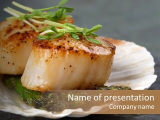 Dining Plump Seafood PowerPoint Template