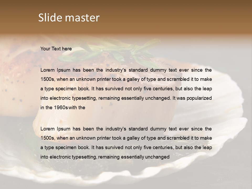 Dining Plump Seafood PowerPoint Template