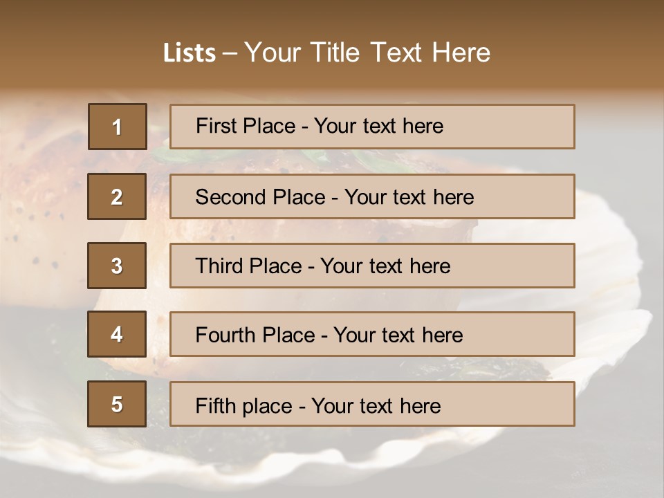 Dining Plump Seafood PowerPoint Template