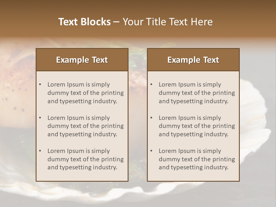 Dining Plump Seafood PowerPoint Template