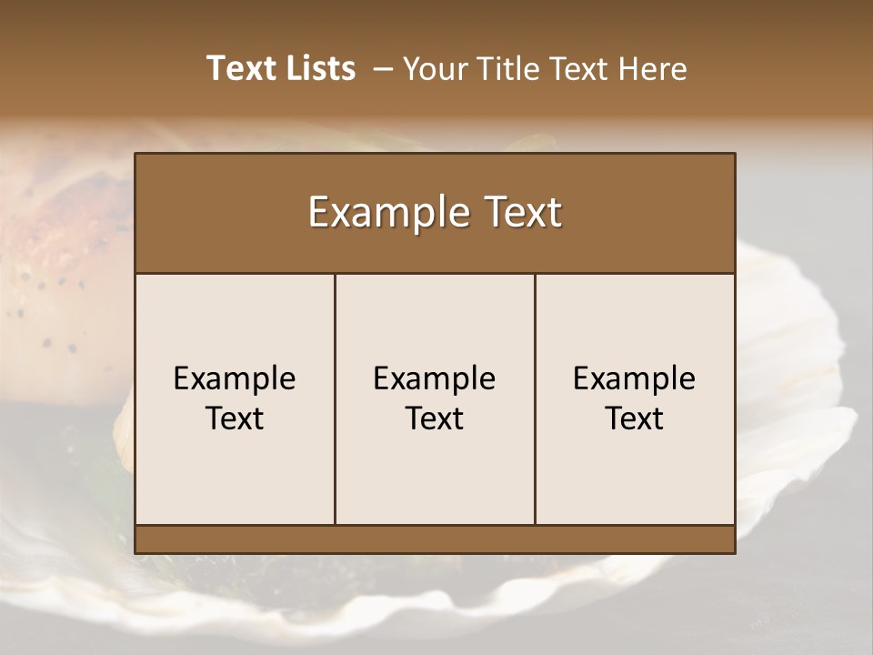 Dining Plump Seafood PowerPoint Template
