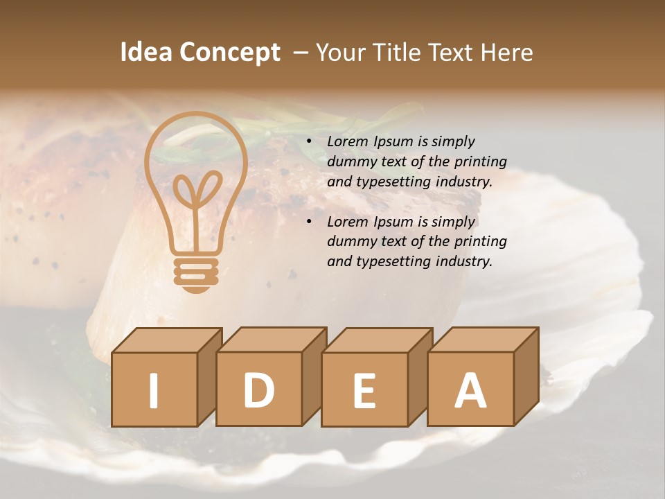 Dining Plump Seafood PowerPoint Template