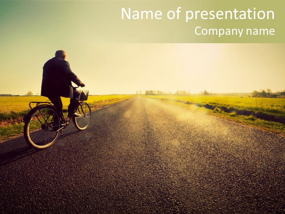 Yellow Ride Long PowerPoint Template