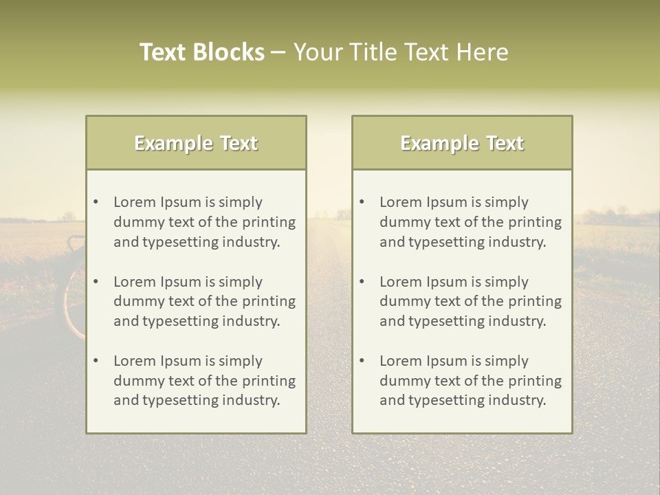 Yellow Ride Long PowerPoint Template