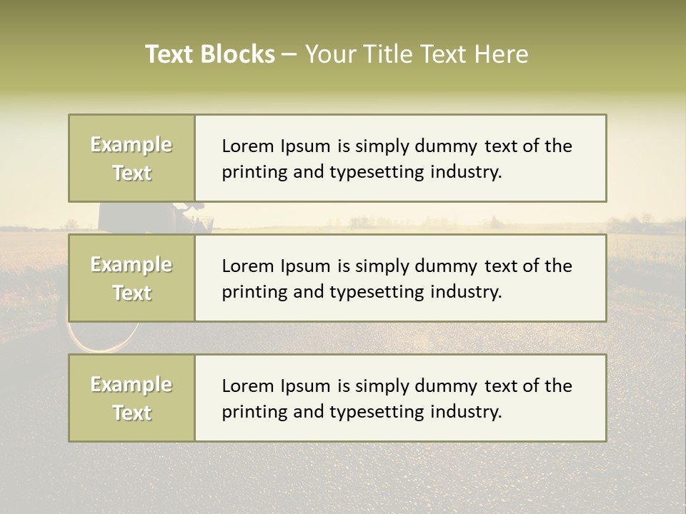 Yellow Ride Long PowerPoint Template