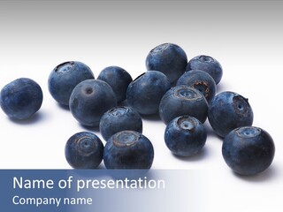 Cranberry Spring Strawberries PowerPoint Template
