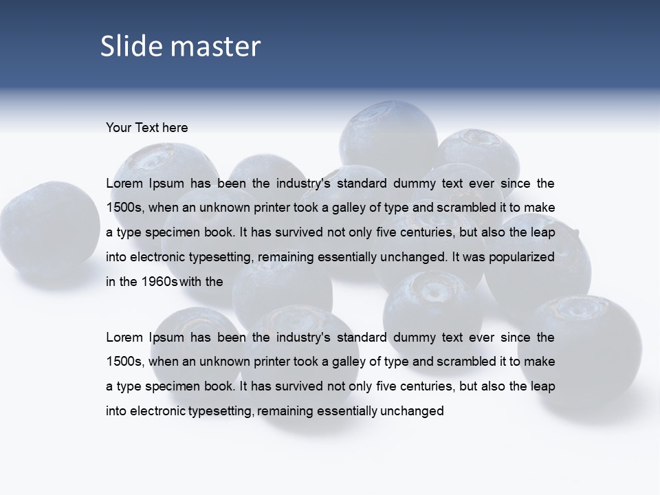 Cranberry Spring Strawberries PowerPoint Template