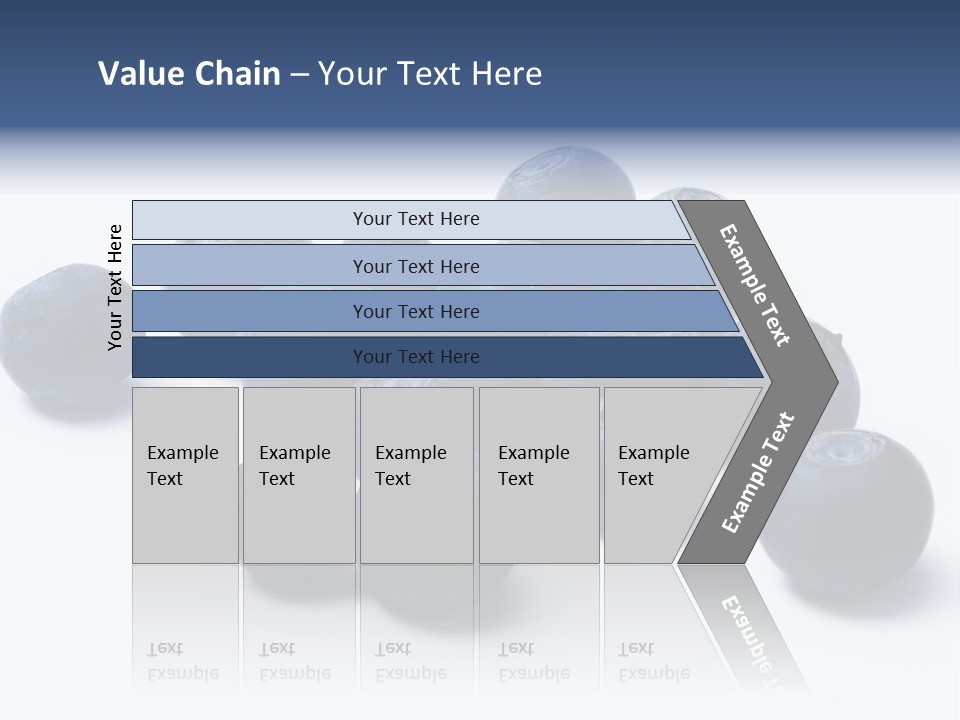 Cranberry Spring Strawberries PowerPoint Template