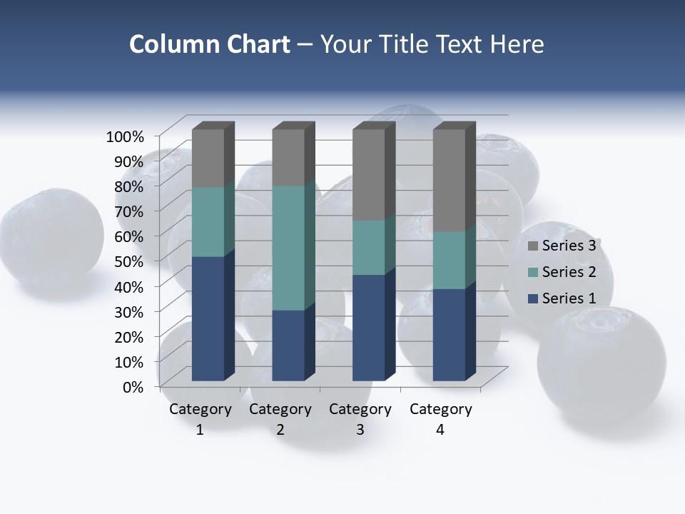 Cranberry Spring Strawberries PowerPoint Template
