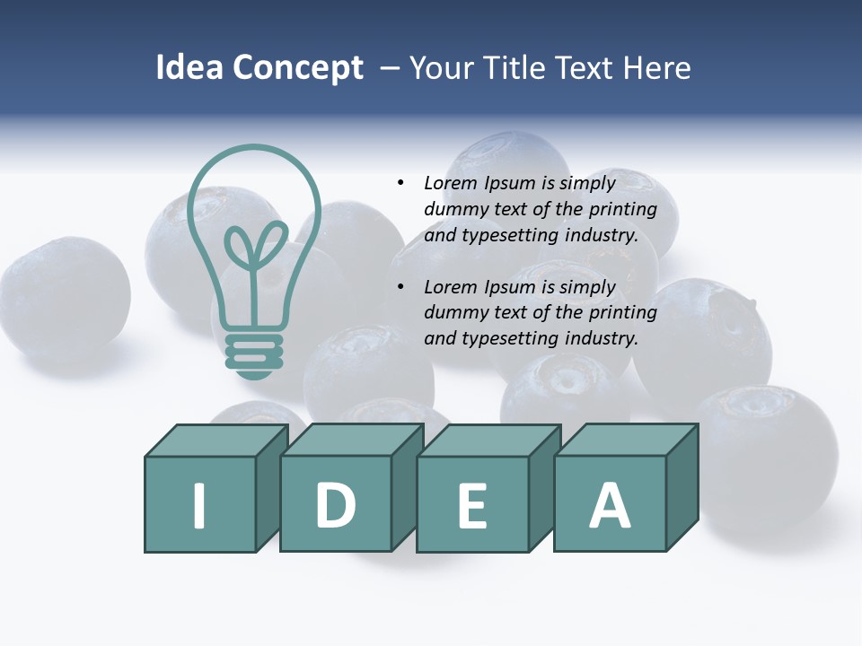 Cranberry Spring Strawberries PowerPoint Template