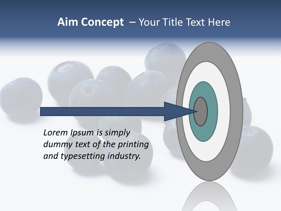 Cranberry Spring Strawberries PowerPoint Template