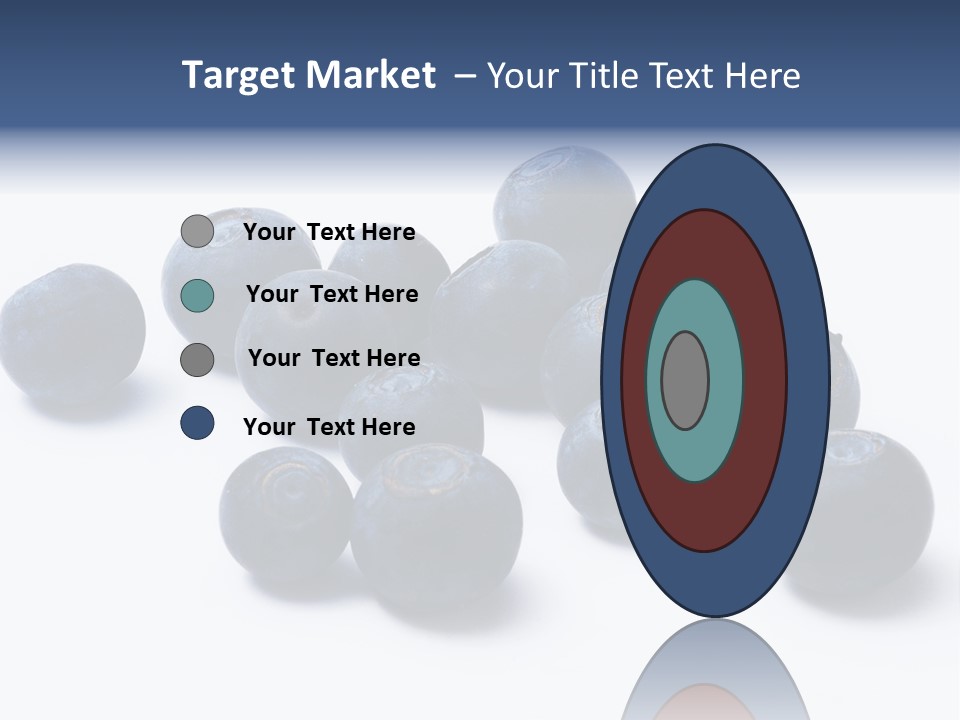 Cranberry Spring Strawberries PowerPoint Template