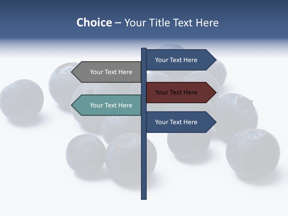 Cranberry Spring Strawberries PowerPoint Template