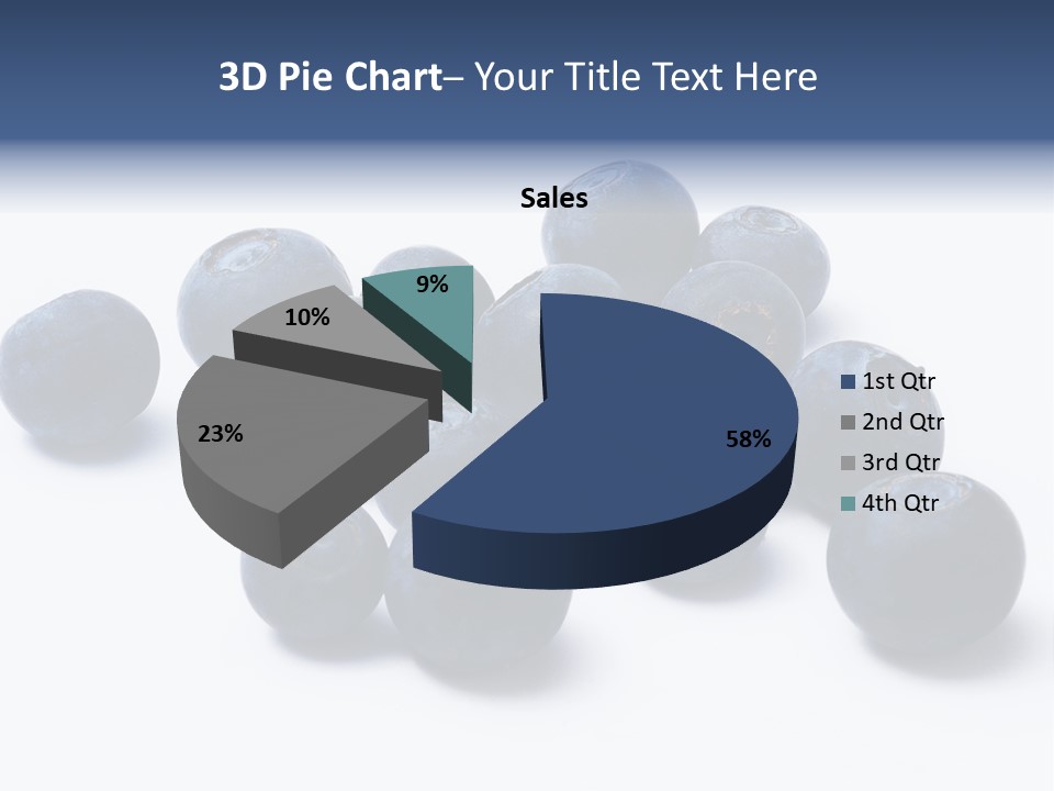 Cranberry Spring Strawberries PowerPoint Template
