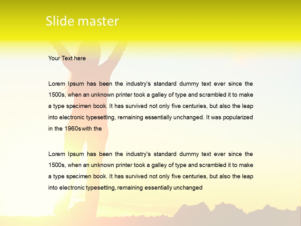 Victory Cheerful Winner PowerPoint Template