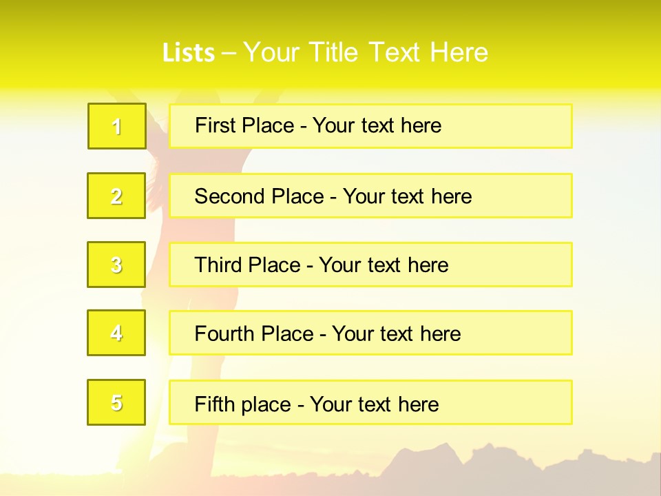 Victory Cheerful Winner PowerPoint Template