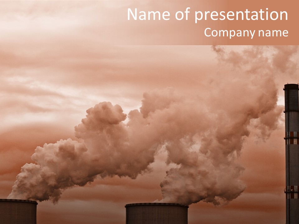 Energy Chimney Electricity PowerPoint Template