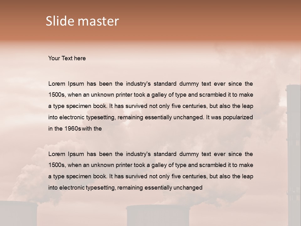 Energy Chimney Electricity PowerPoint Template